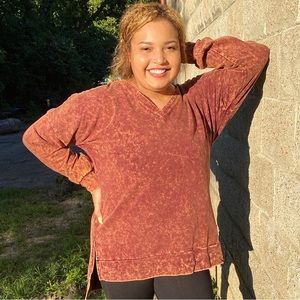 Red/Orange Long Sleeve Top